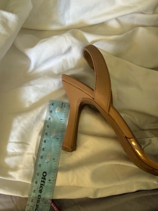 a new day Nude Tan Clear Slingback Heels with Crystal Brooch - Picture 5 of 5